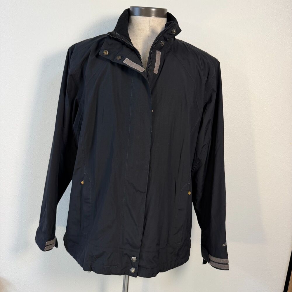 Eddie Bauer WeatherEdge Mens 3 in 1 Jacket Shell Only Black Rain Coat L/XL